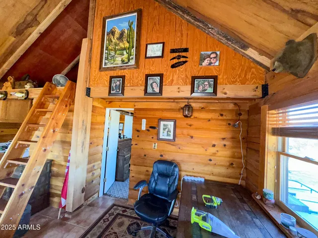 a view of an outdoor space with seating area