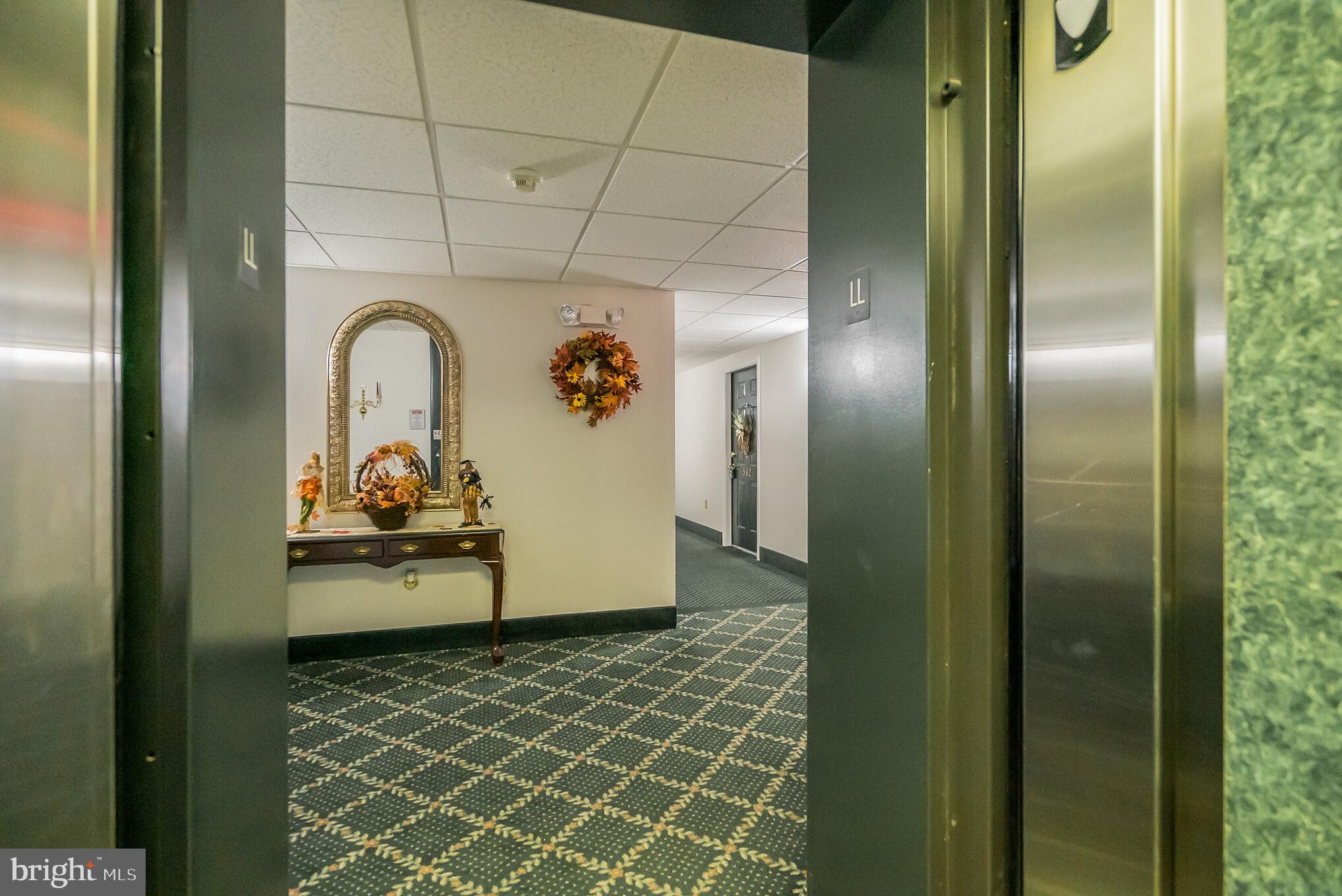 Elevator in front of the unit