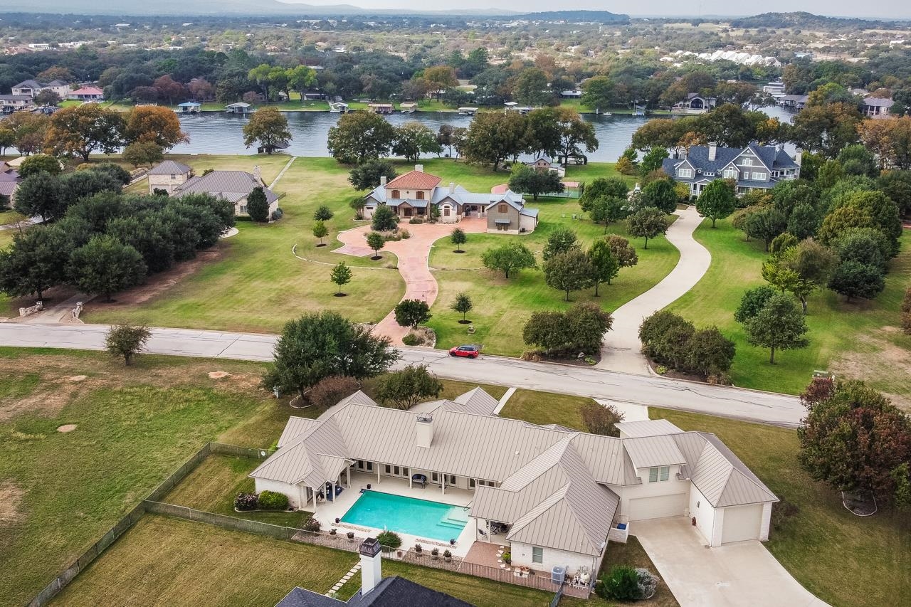 1600 Legends Parkway Kingsland, TX 78639 - Photo 30 of 30 an aerial view of a house with a lake view
