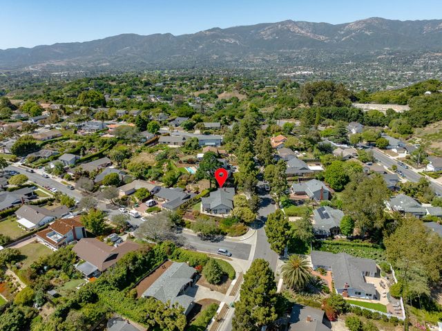 a view of city and mountain