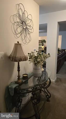 a living room with furniture and a couch