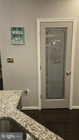 a view of a wooden door