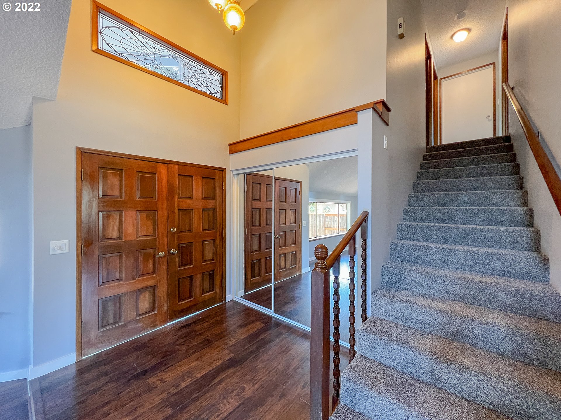 635 71st Street Springfield, OR 97478 - Photo 3 of 31 a view of entryway with wooden floor and stairs