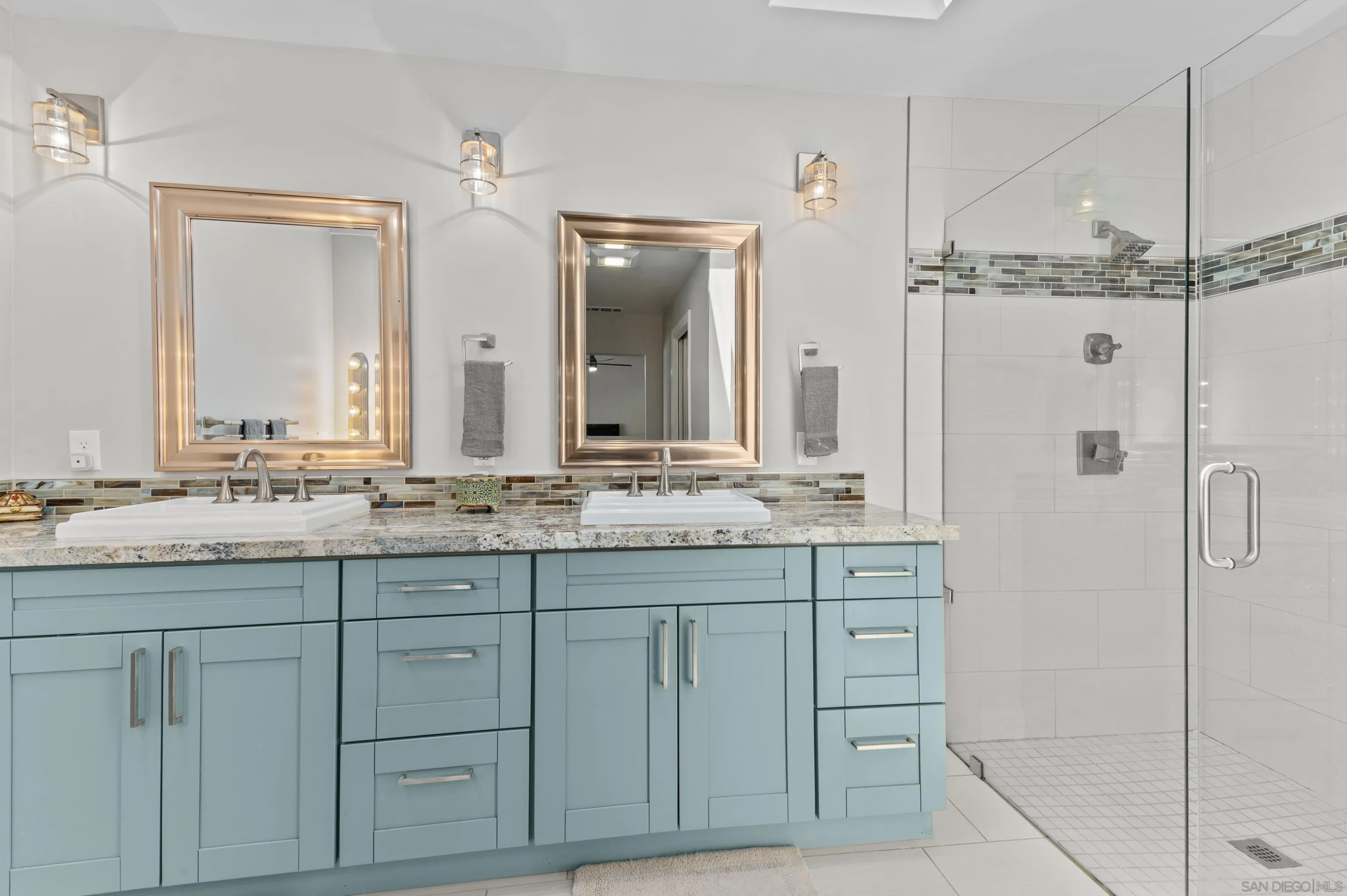 2950 Olive View Road Alpine, CA 91901 - Photo 10 of 29 a bathroom with a granite countertop sink and a mirror