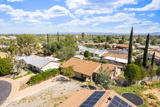 an aerial view of a city