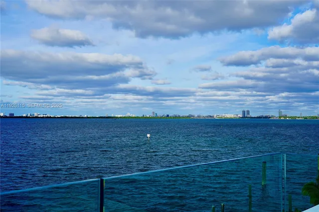 a view of a black and white wall