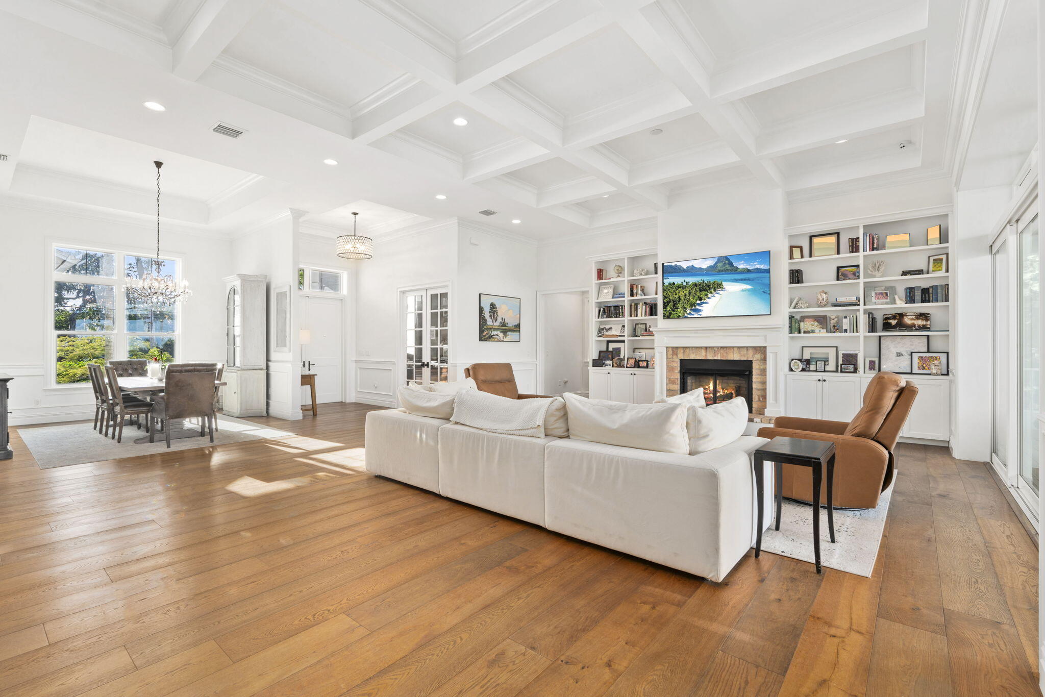 54 South Sewalls Point Road Sewall's Point, FL 34996 - Photo 11 of 68 a living room with furniture and a fireplace