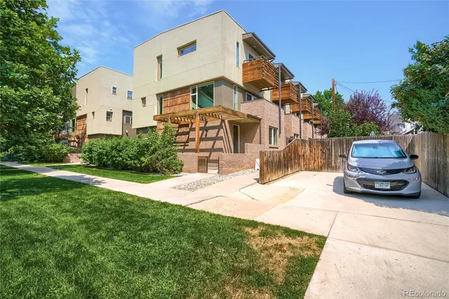 a brick building with a large windows