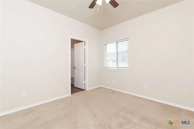 an empty room with a window