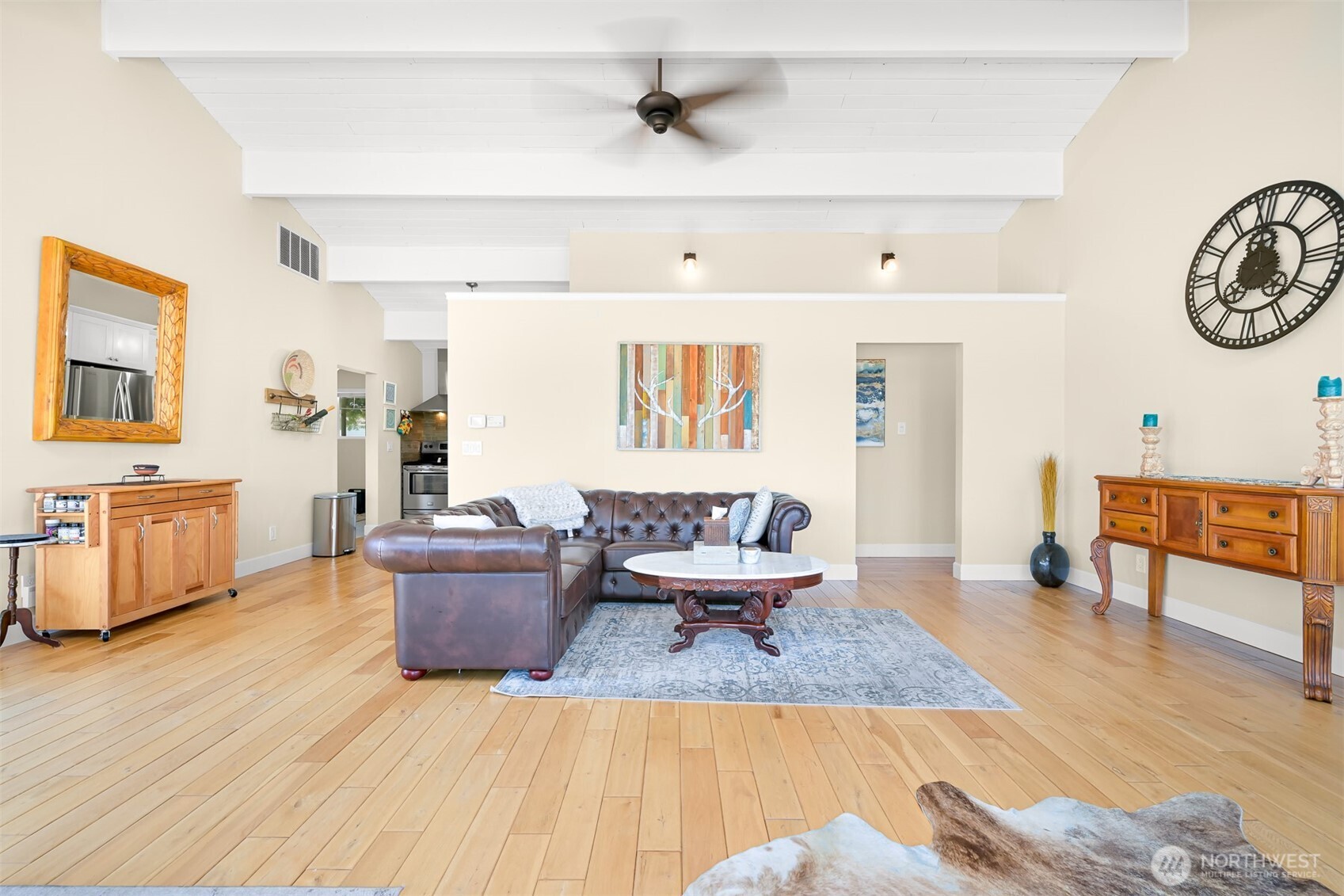 8192 Sehome Road Blaine, WA 98230 - Photo 11 of 40 a living room with furniture and wooden floor
