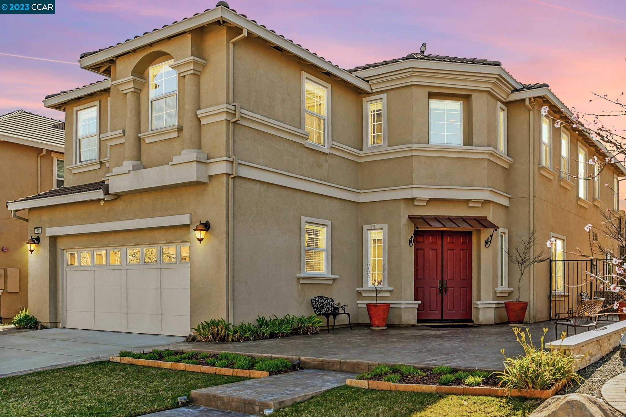 a front view of a house