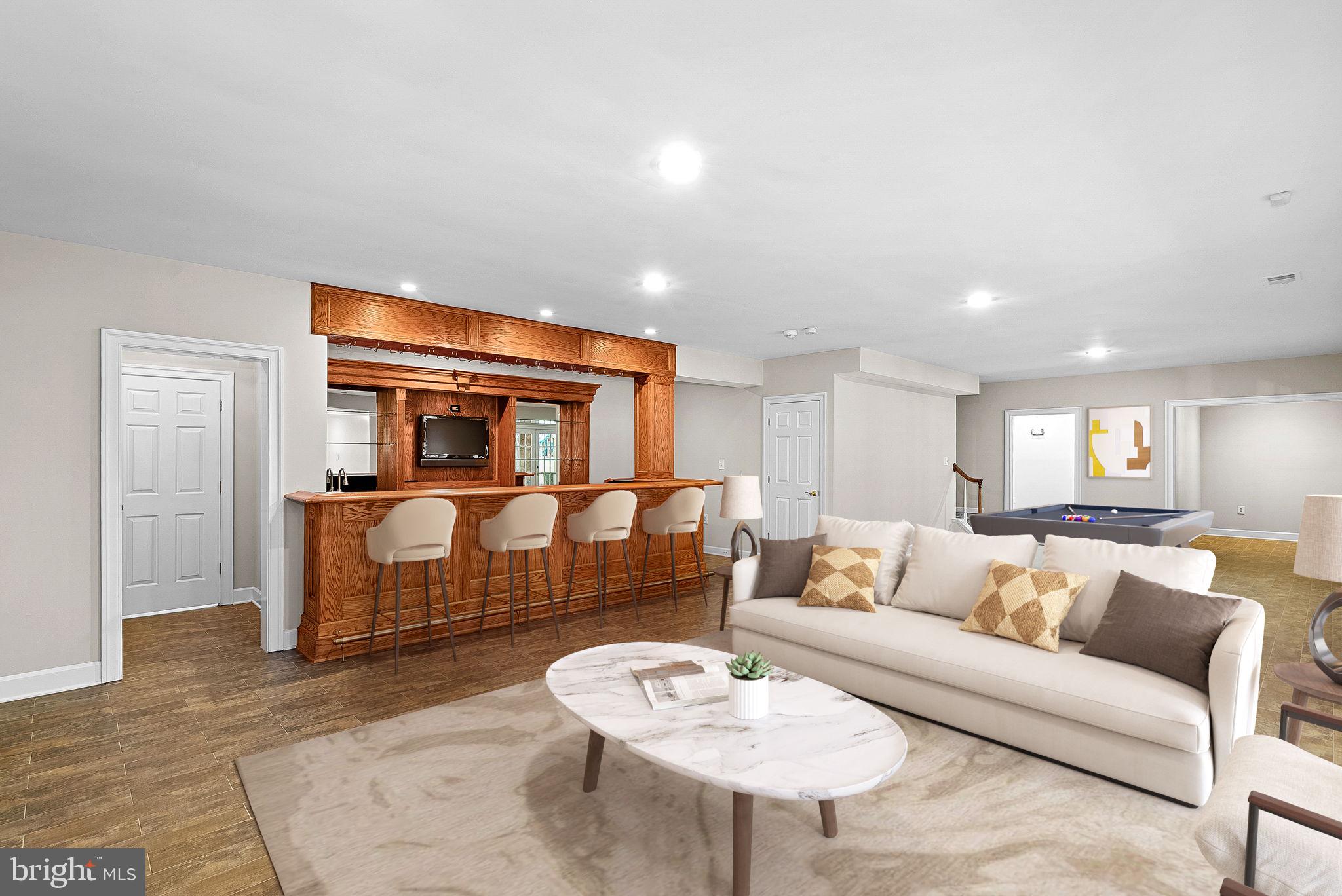 190 Falcon Ridge Road Great Falls, VA 22066 - Photo 69 of 122 Lower Level Rec Room - Virtually Staged