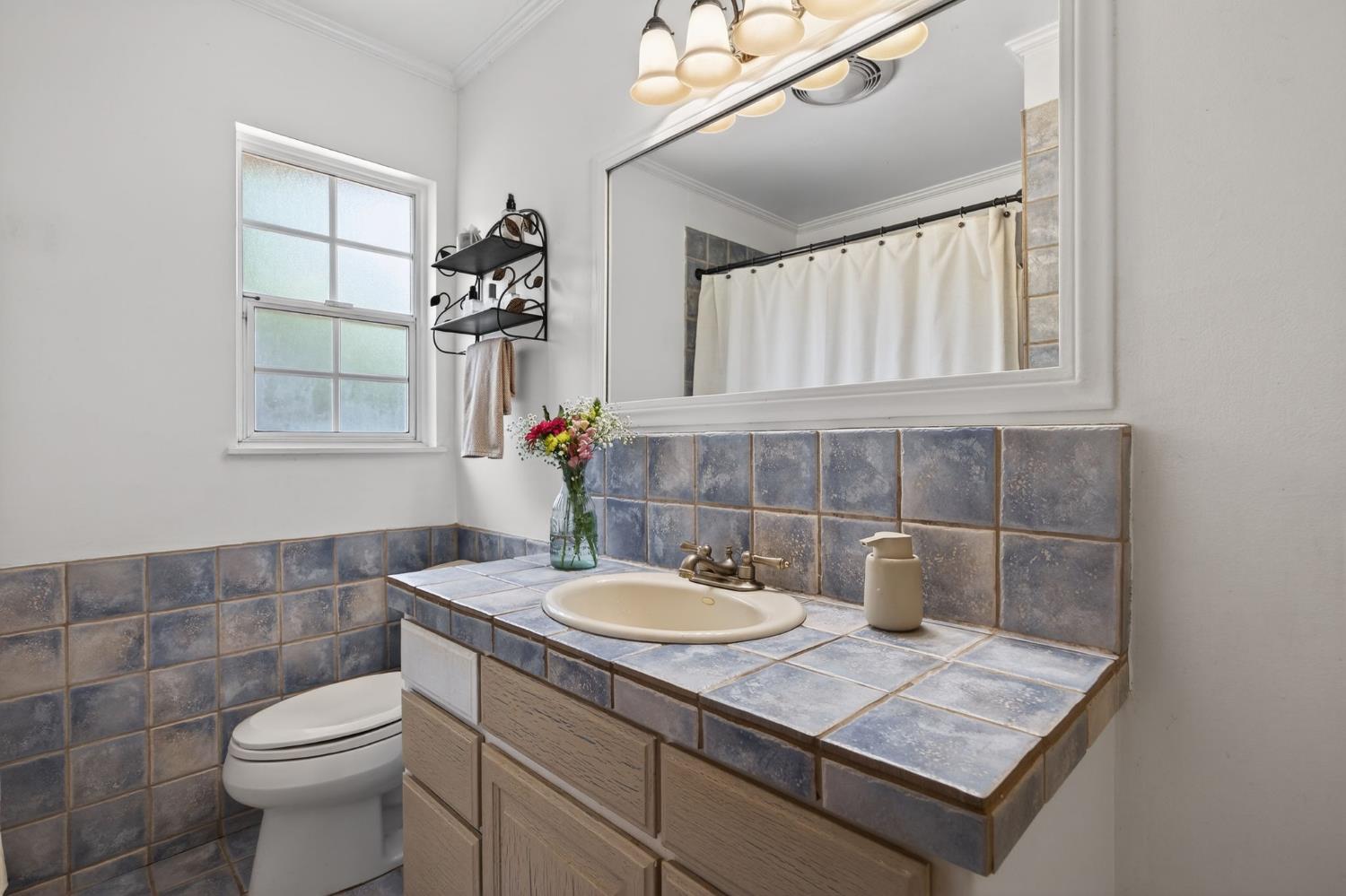 1977 South Rice Road Ojai, CA 93023 - Photo 8 of 27 a bathroom with a sink toilet and window