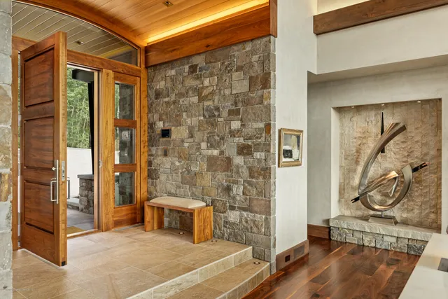 a view of a entryway door of the house