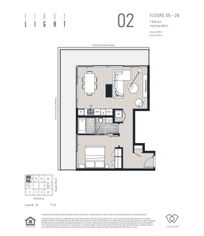 300 Virginia Street, Unit 902 Seattle, WA 98101 - Photo 8 of 8 a picture of a floor plan