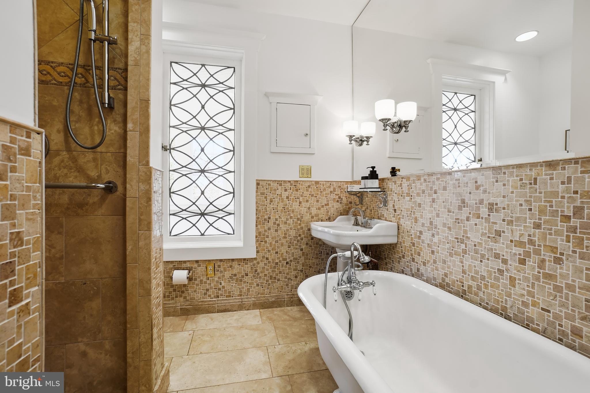 7212 Blair Road Northwest Washington, DC 20012 - Photo 27 of 55 Updated Bathroom with a Claw Tub
