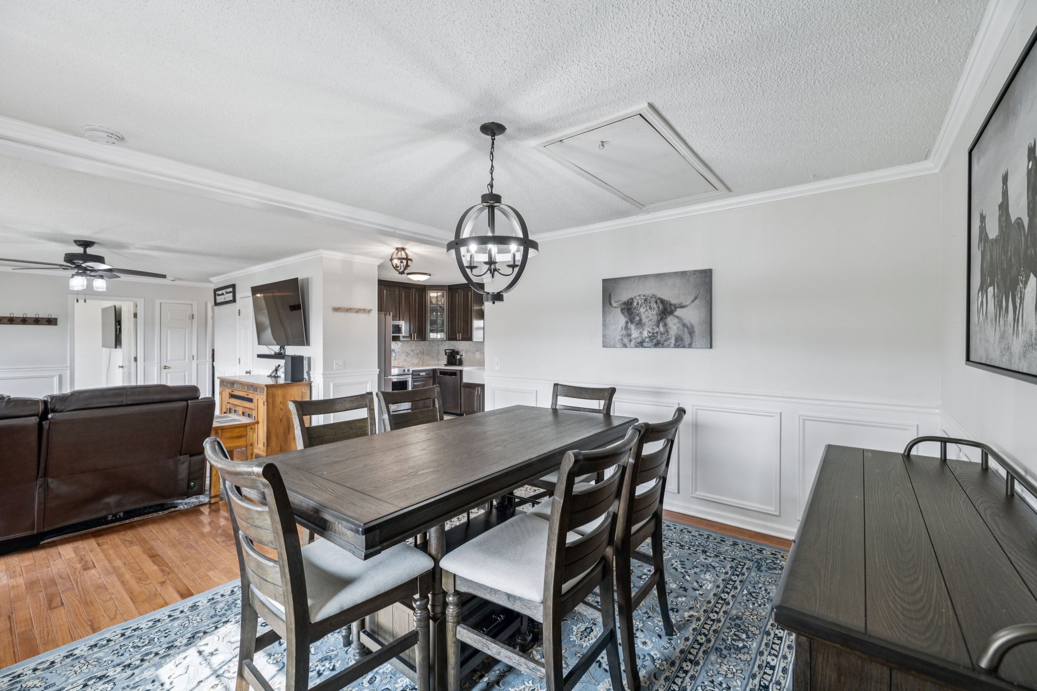 1547 Longview Road Unionville, TN 37180 - Photo 13 of 41 a view of a dining room with furniture and wooden floor