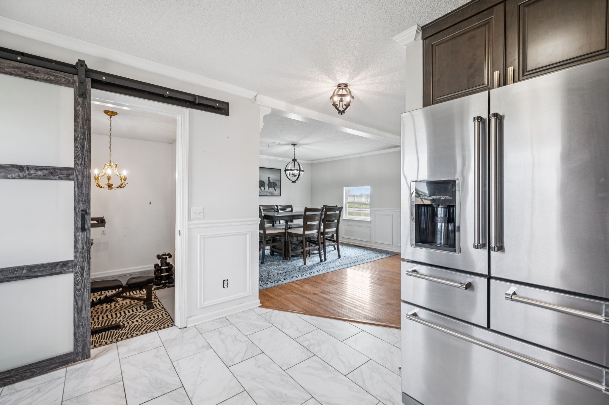 1547 Longview Road Unionville, TN 37180 - Photo 17 of 41 a kitchen with stainless steel appliances a refrigerator and a counter top space
