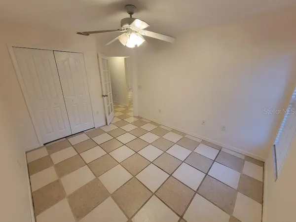 a view of a livingroom with an umbrella