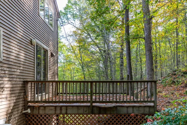 a view of a wooden fence