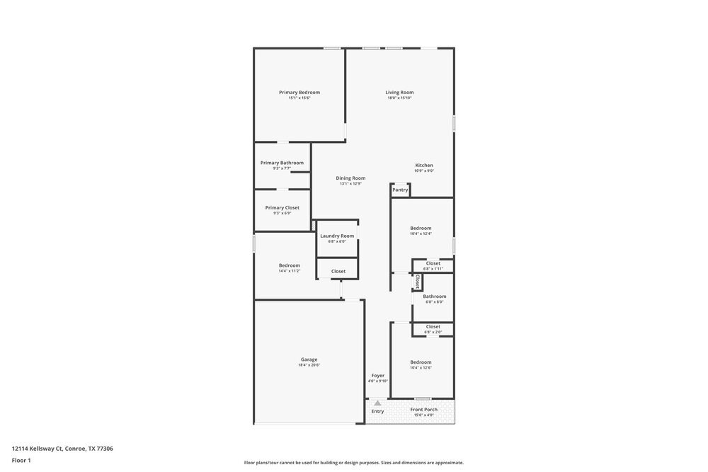 12114 Kellsway Court Conroe, TX 77306 - Photo 2 of 16 a picture of a floor plan