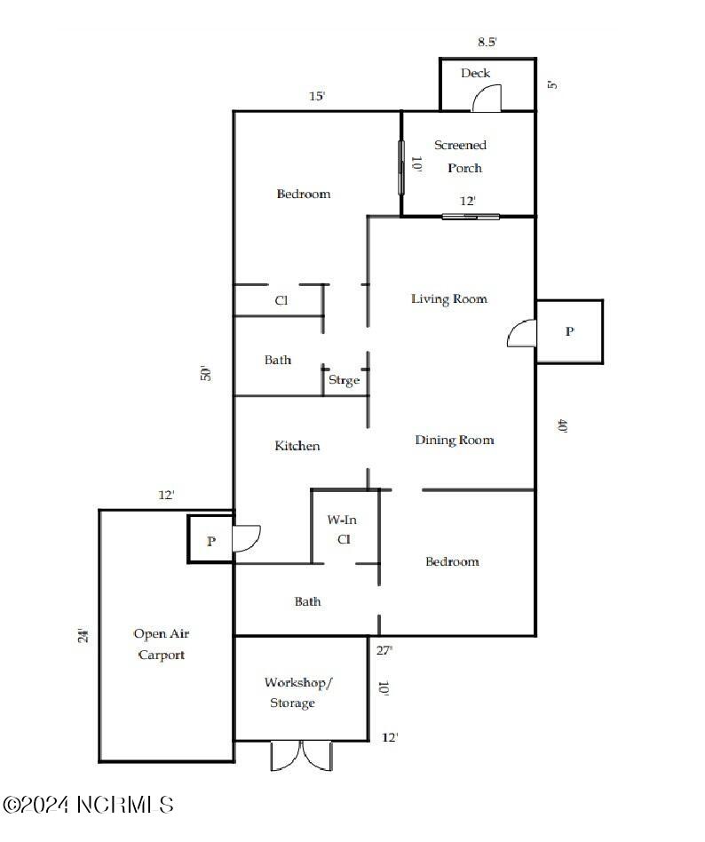 405 Quartermaster Court Hampstead, NC 28443 - Photo 53 of 53 Floor Plan - Sketch _ 405 Quartermaster