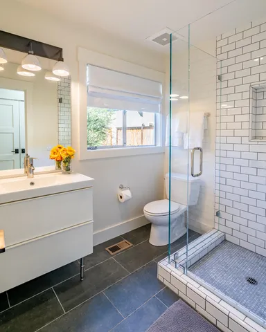 a view of a bench in a backyard