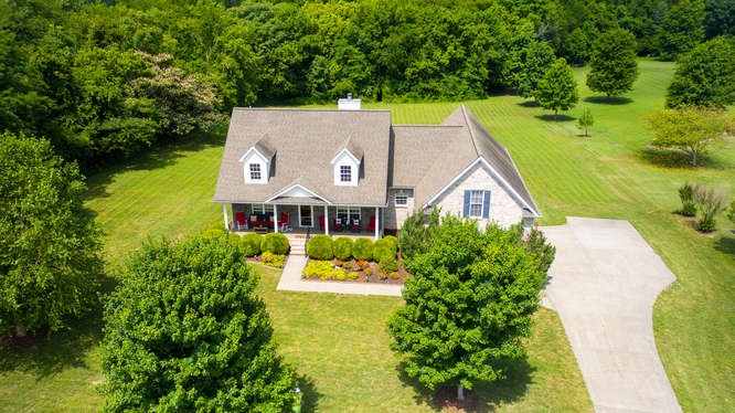 1997 Clara Mathis Road Spring Hill, TN 37174 - Photo 42 of 47 an aerial view of a house with a big yard