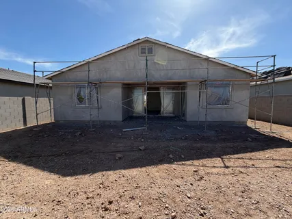 a front view of a house