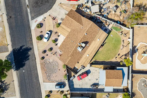an aerial view of a city
