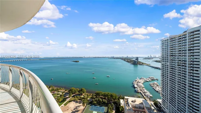 a view of a lake with a outdoor space