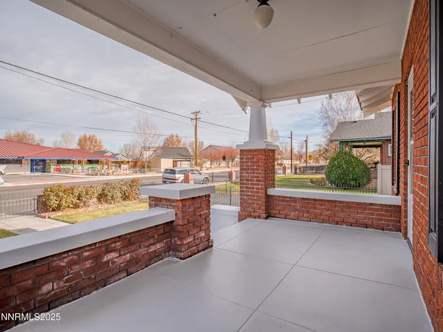 a outdoor space with the view of nearby houses
