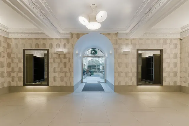 a view of a building entrance