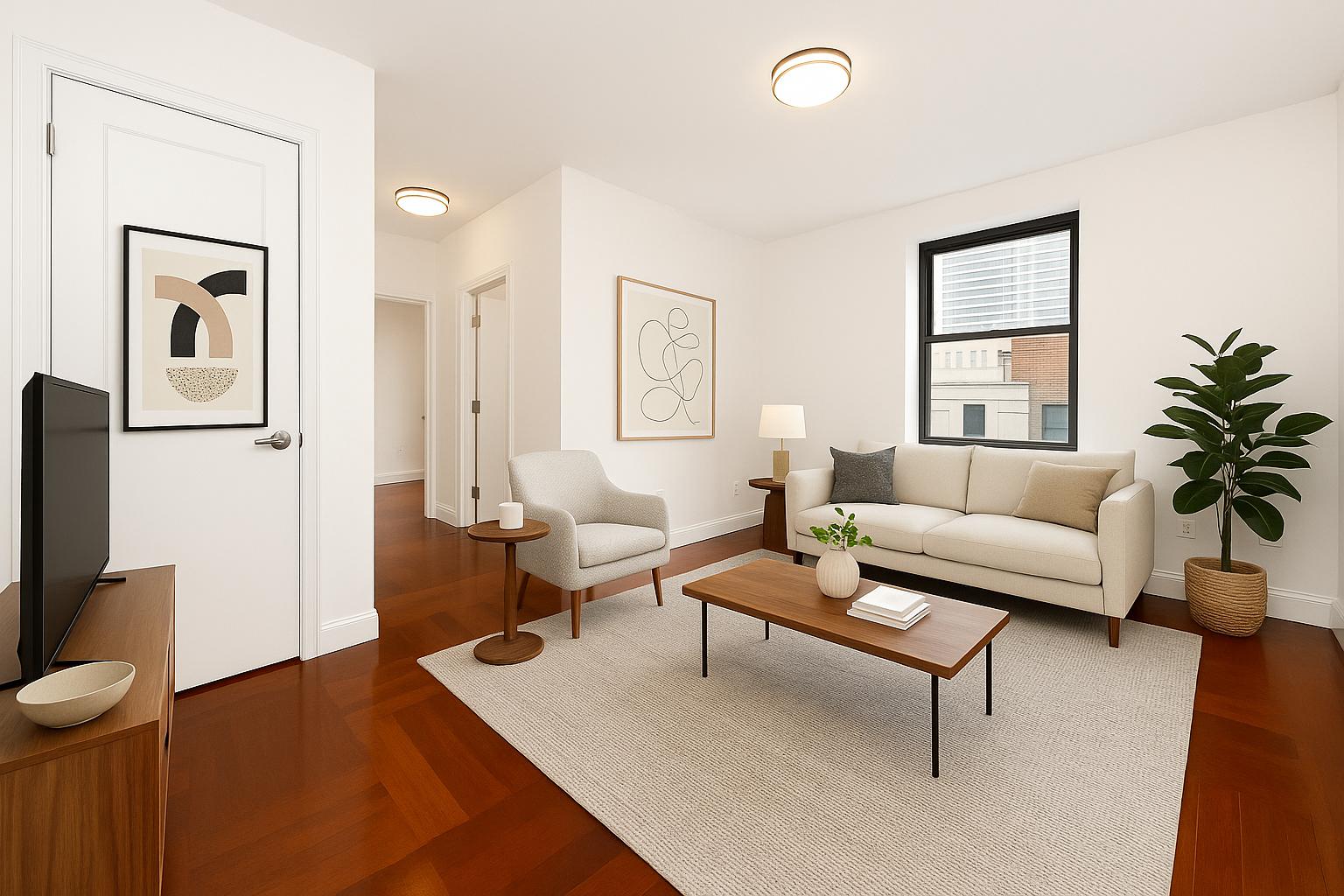 609 West 137th Street, Unit 26 Manhattan, NY 10031 - Photo 1 of 21 a living room with furniture and a window