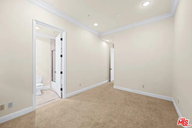 an empty room with a natural light