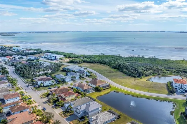a view of lake and mountain