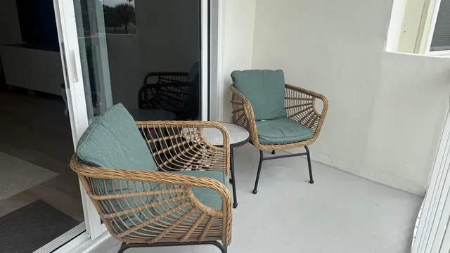 a chair and a table in a room