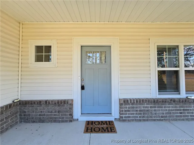 a view of front door of house