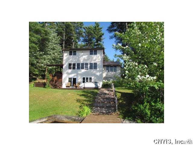 8201 Red Pine Point Road Brantingham, NY 13312 - Photo 1 of 1 Exterior Front View of House from Water