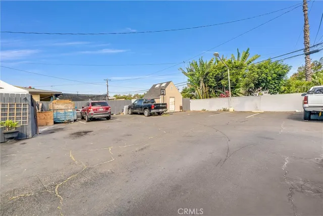 a view of a car parked in front of a building