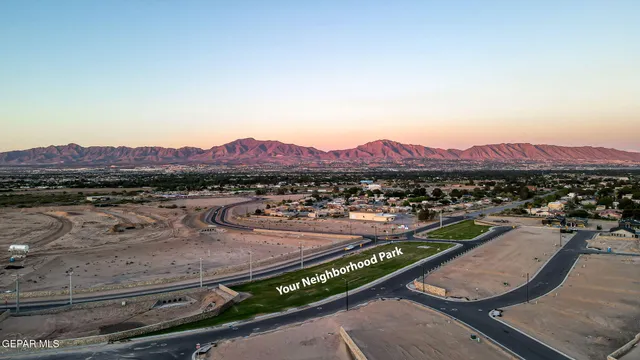 an aerial view of a city