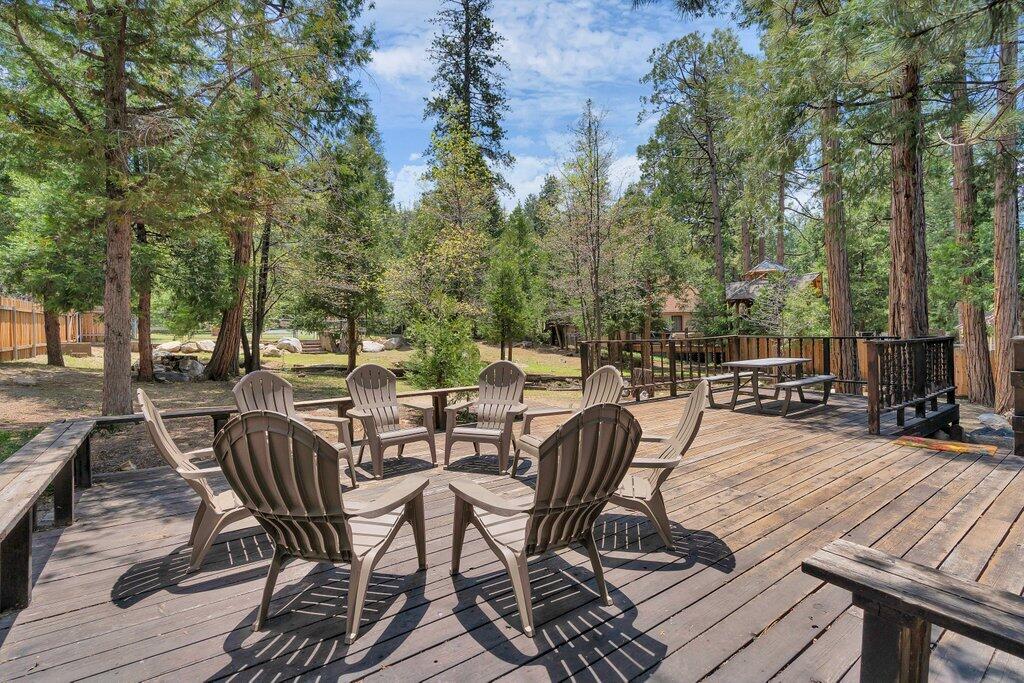 54495 South Circle Drive Idyllwild, CA 92549 - Photo 38 of 65 a view of a patio with wooden floor