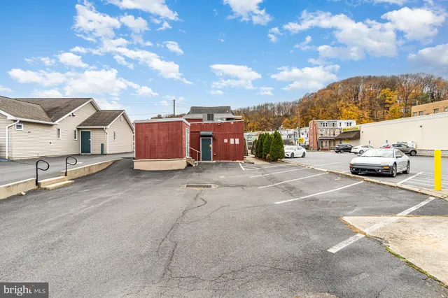 a city view with houses