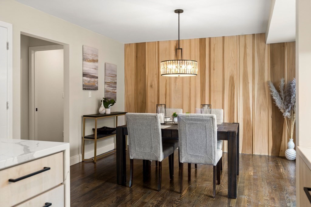 84 School Street Melrose, MA 02176 - Photo 16 of 34 a view of a dining room with furniture and window