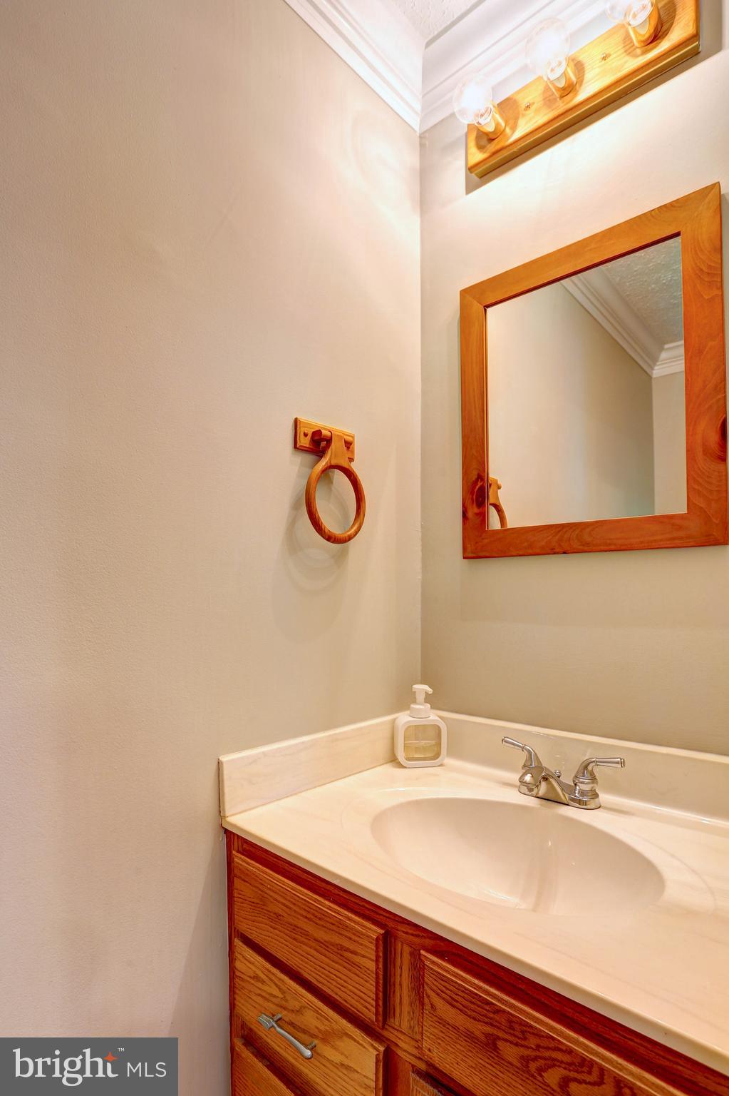 6136 Starburn Path Columbia, MD 21045 - Photo 8 of 35 a bathroom with a sink and a mirror