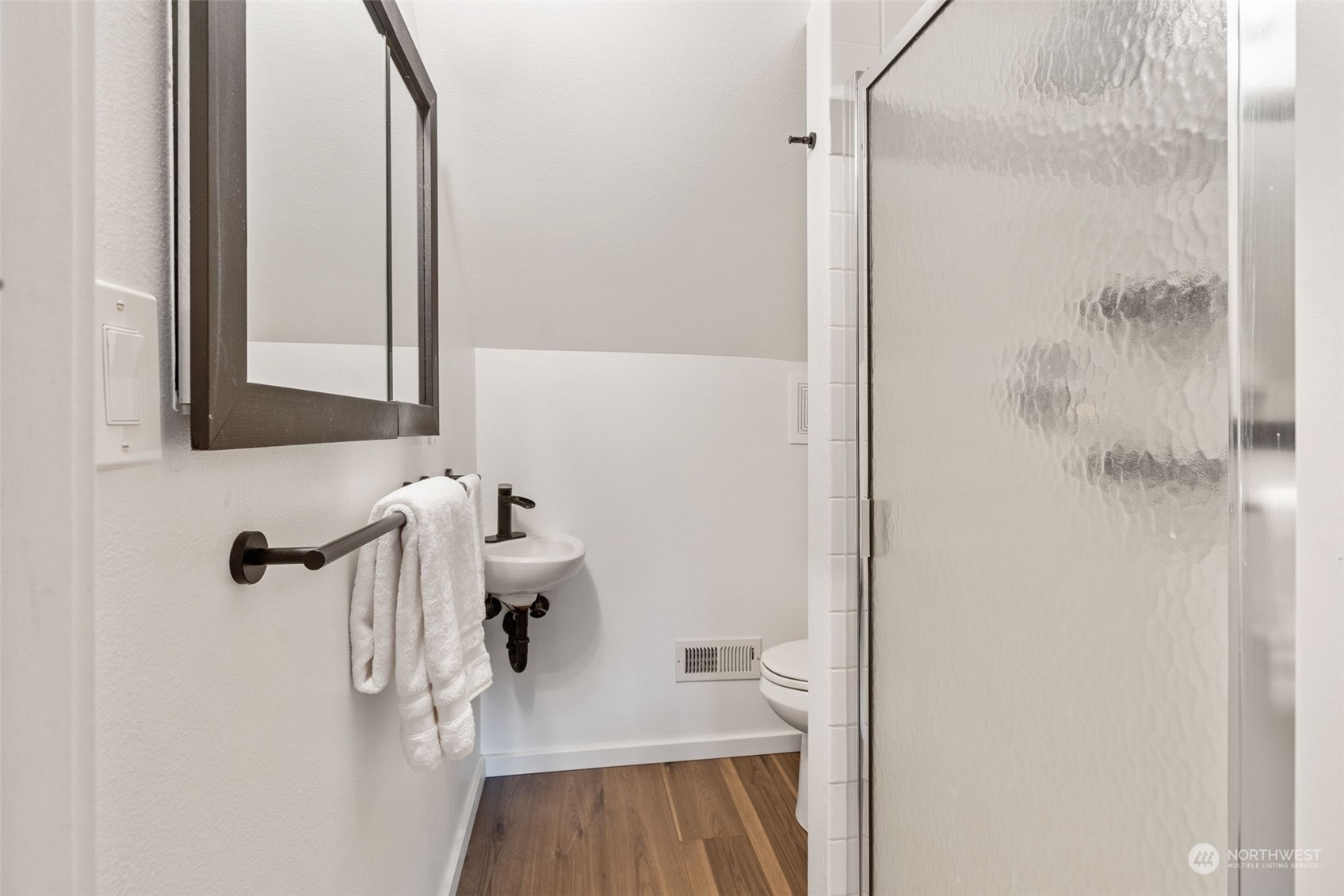 2628 Old Highway 99 North Road Burlington, WA 98233 - Photo 18 of 40 a bathroom with a toilet and a shower