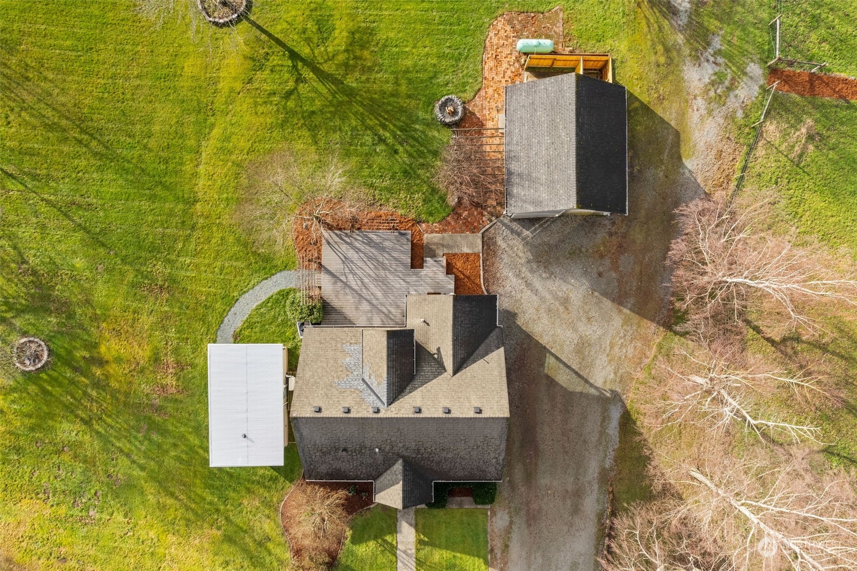 2628 Old Highway 99 North Road Burlington, WA 98233 - Photo 40 of 40 an aerial view of a house with a yard