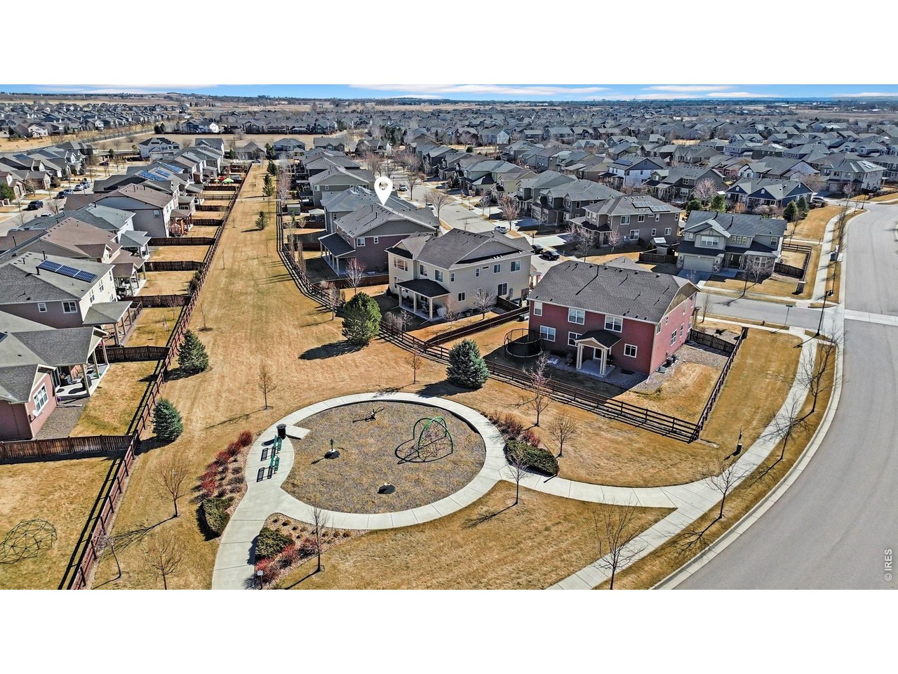 6028 Moran Road Timnath, CO 80547 - Photo 49 of 49 an aerial view of a house with swimming pool and ocean view