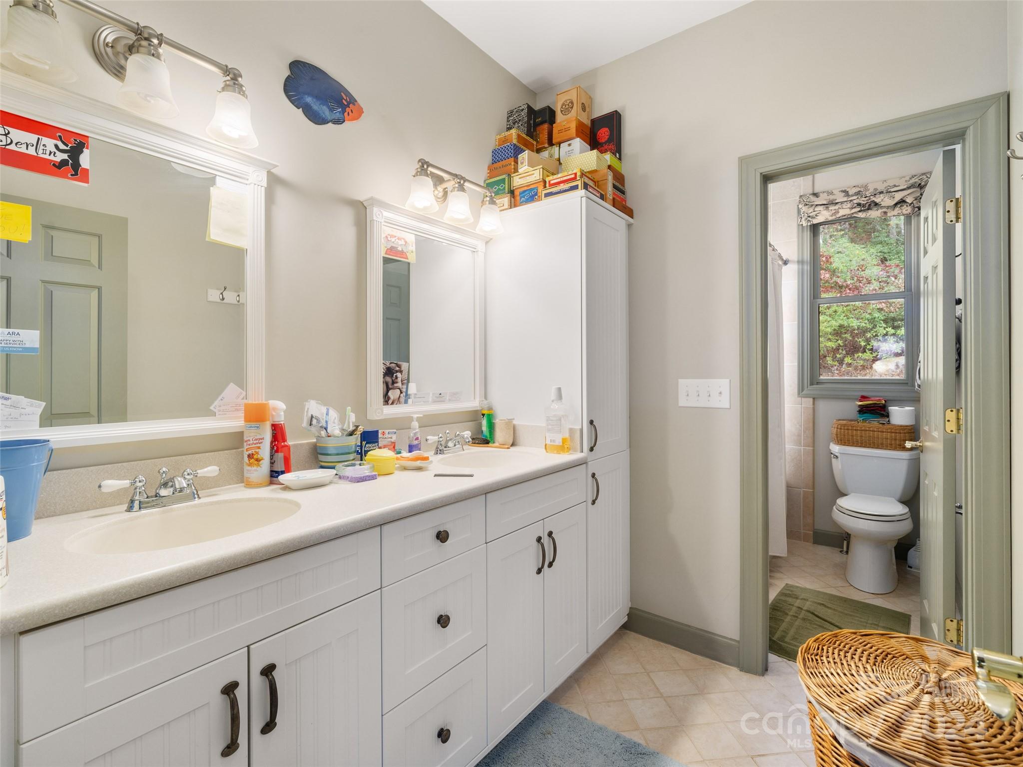47 Ruffed Grouse Road Brevard, NC 28712 - Photo 47 of 48 a bathroom with a double vanity sink mirror and toilet