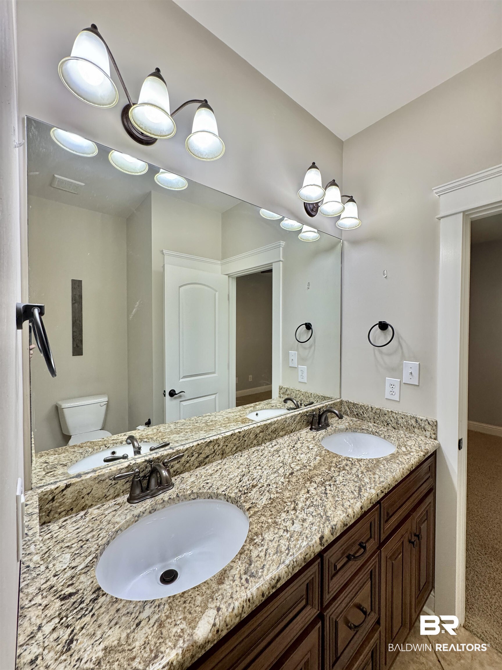 10846 County Road 138 Bay Minette, AL 36507 - Photo 23 of 53 Bathroom featuring toilet, vanity, and tile patterned floors